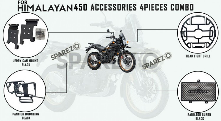 Royal Enfield 4 Pcs Accessories Combo Pack CP-1 Himalayan 450 - SPAREZO